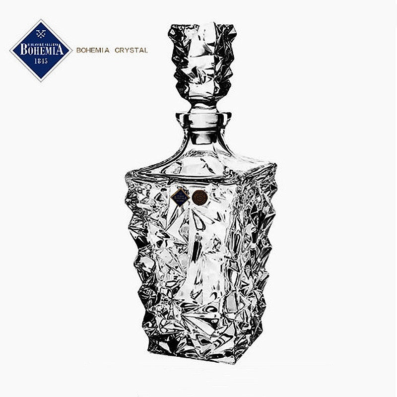 Bohemia GLACIER Champagne Glasses Decanter Gift Set