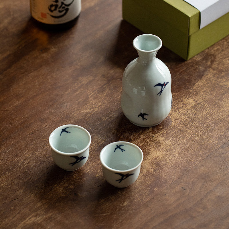 MINO WARE Tsubame Sake Set