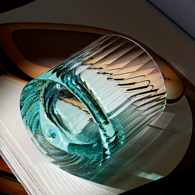 Edo Kiriko Diamond Cut Rotating Crystal Whisky Glass Collection