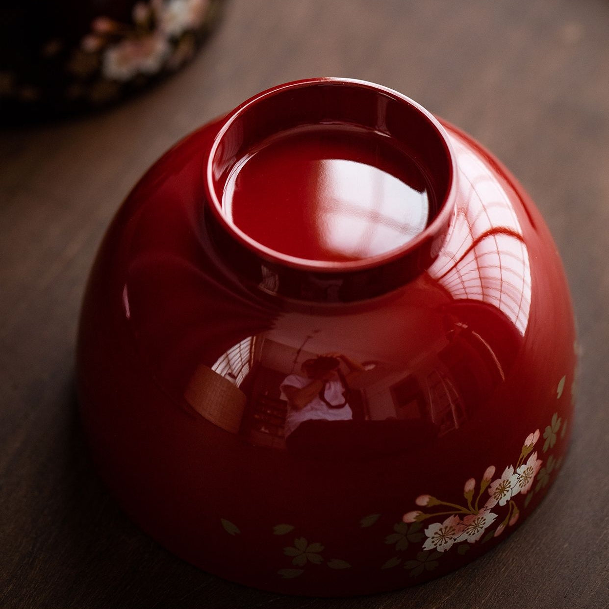 Yamanaka Shikki Sakura Couple Bowls with Chopsticks Set