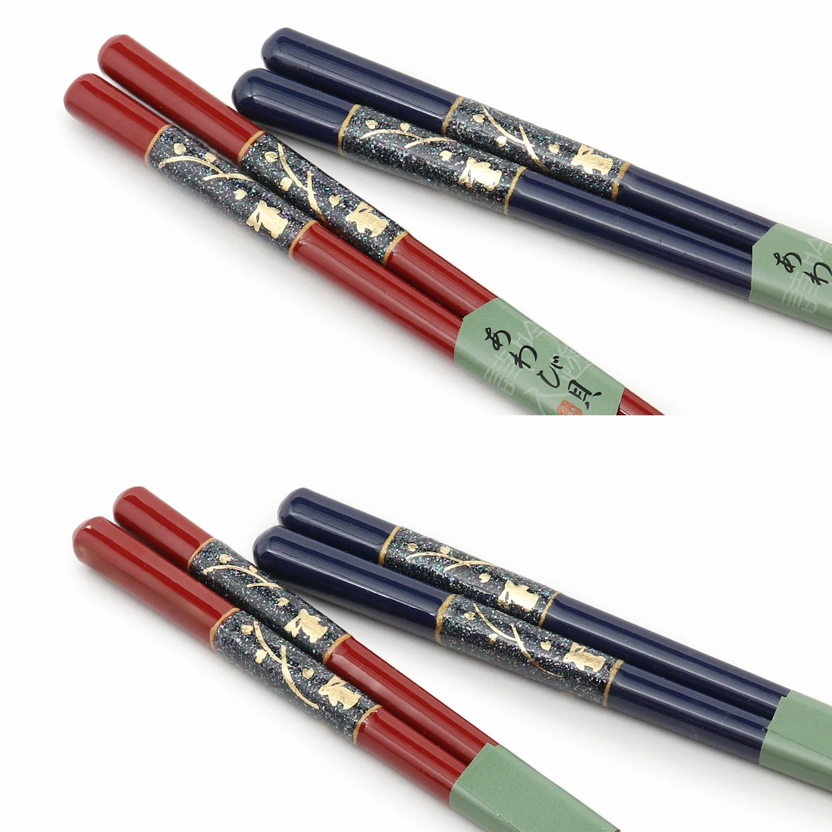 KAWAI Usagi Chirashi Japanese Handcrafted Wooden Chopsticks Wedding Gift Set