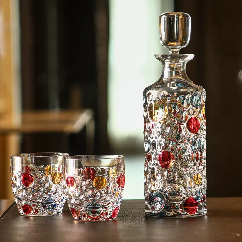 Bohemia Radiant Spectrum Crystal Whisky Decanter Set