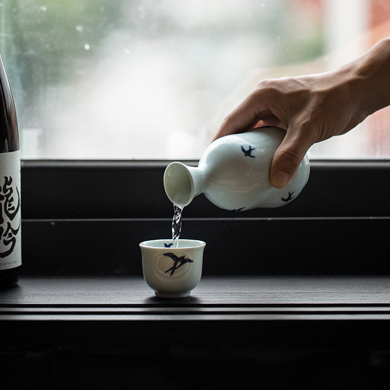 MINO WARE Tsubame Sake Set