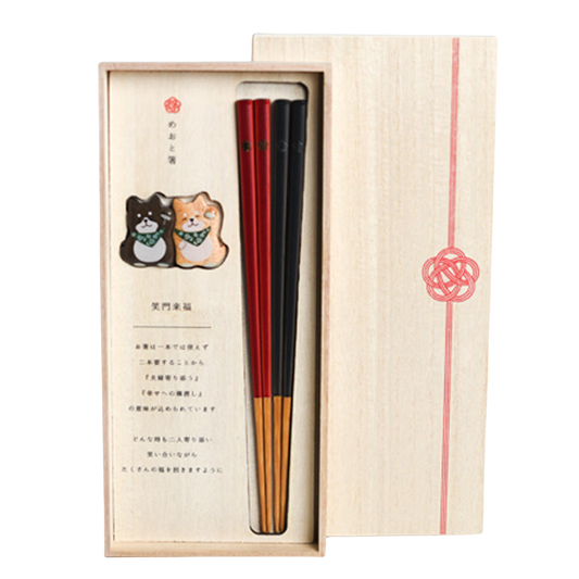Japanese Handcrafted Pets Wooden Chopsticks Wedding Gift Sets GoGlassCup