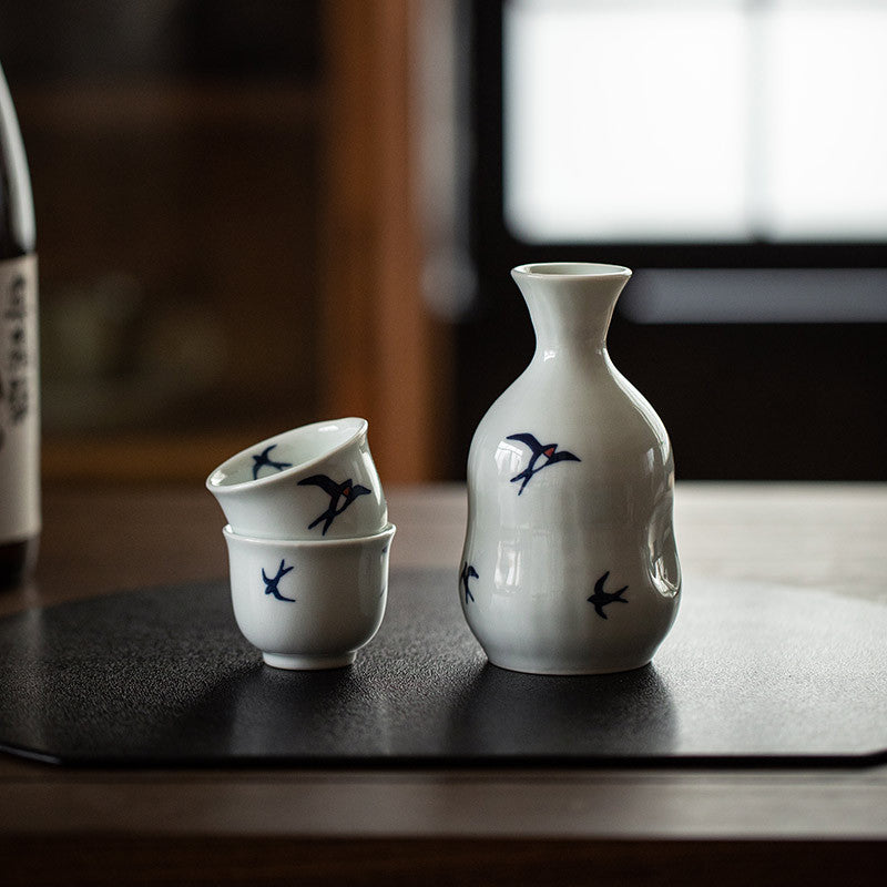 MINO WARE Tsubame Sake Set