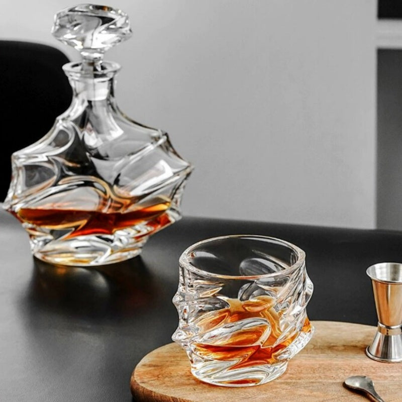BOHEMIA CALYPSO Crystal Whisky Decanter Set