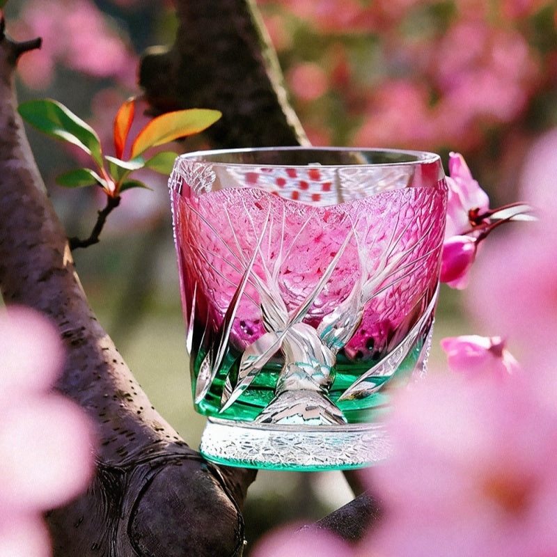 Sakura Edo Kiriko Whiskey Glass - Supreme Collection