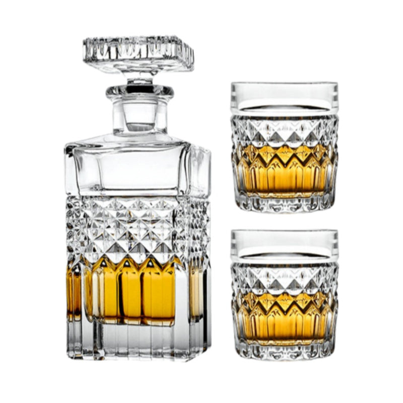 BOHEMIA HARRY Crystal Whisky Decanter Set