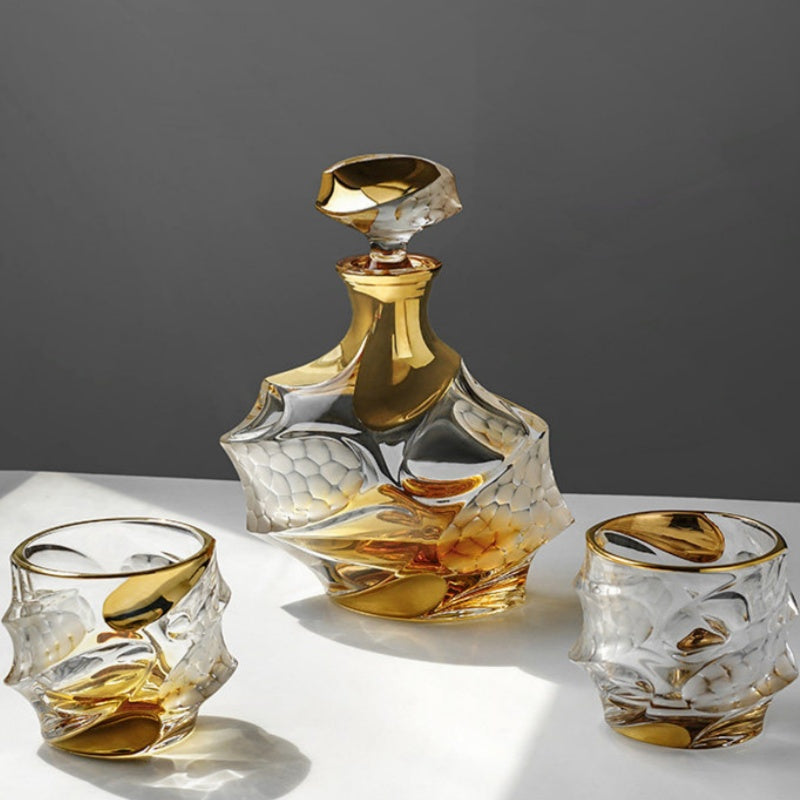 Bohemia CALYPSO Crystal Whisky Decanter Set