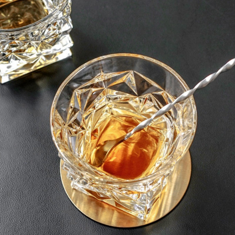 BOHEMIA GLACIER Crystal Whisky Decanter Set