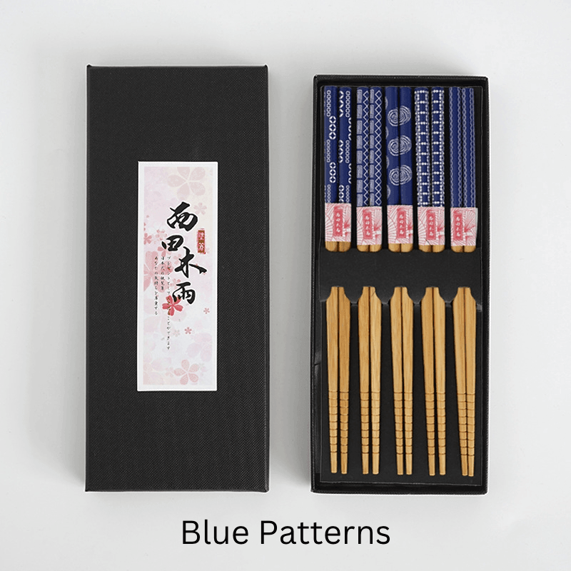 GoGlassCup Mutli-Themed Japanese Bamboo Chopsticks Sets Goglasscup