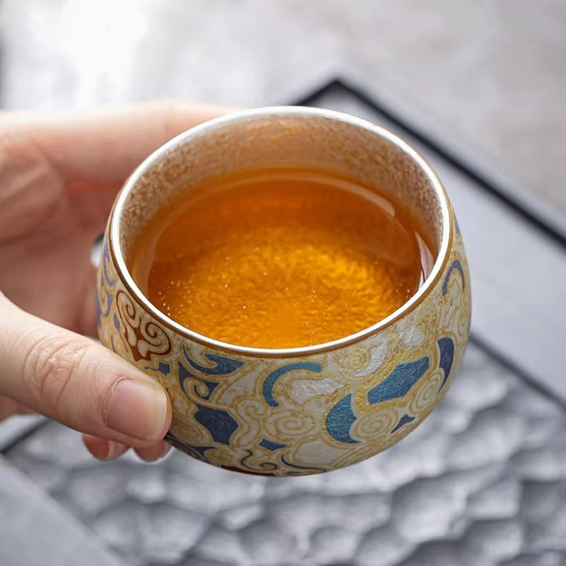 DunHuang Gilded Silver Master Tea Cups