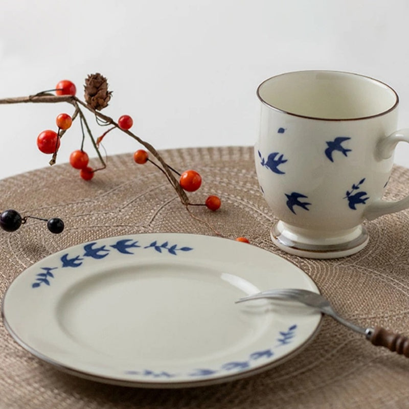 Mino Ware Handcrafted Spring Swallow Ceramic Collection