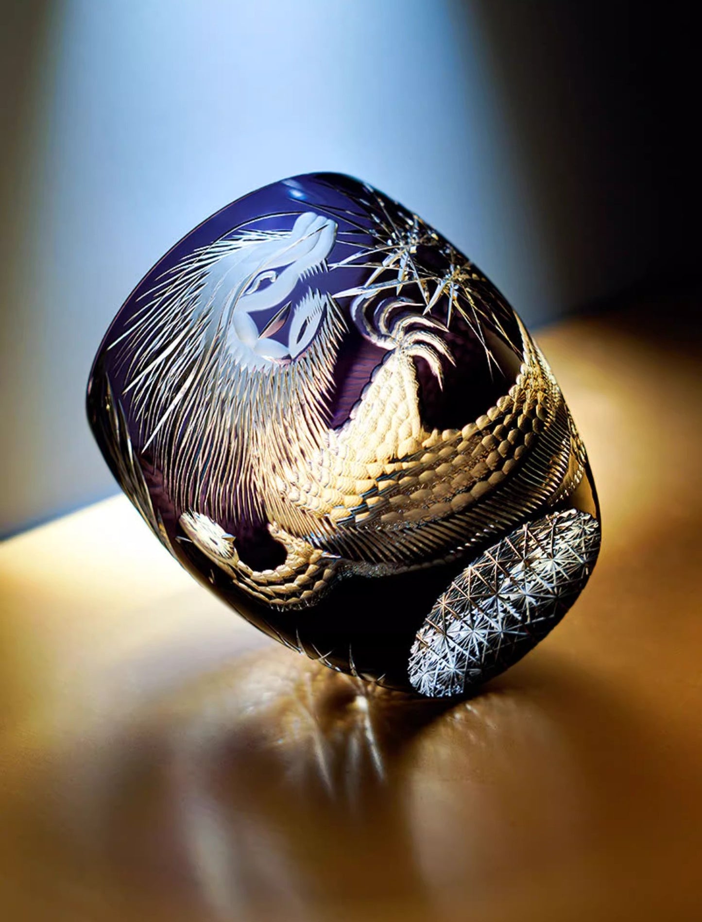 GOGLASSCUP Twilight Purple Dragon Whiskey Glass - Goglasscup