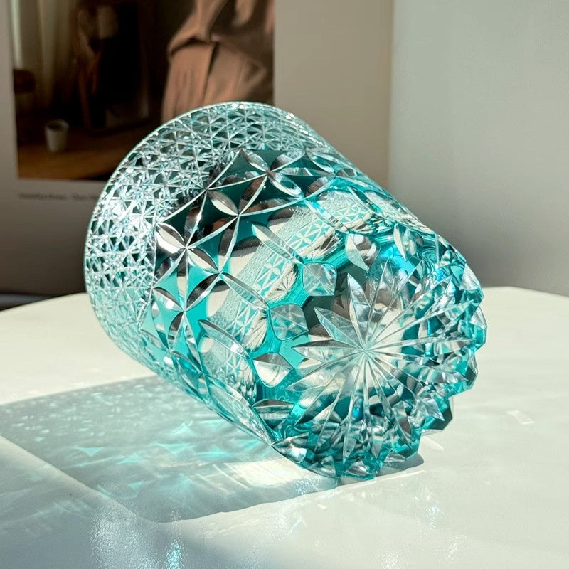 CALLURE Green Glass Dream Edo Kiriko Whiskey Glass - Goglasscup