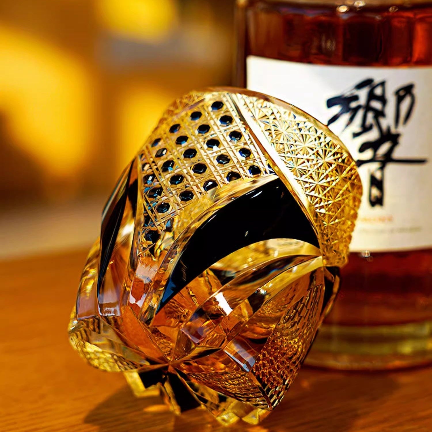 GOGLASSCUP Golden Samurai Edo Kiriko Glass (New version) - Goglasscup