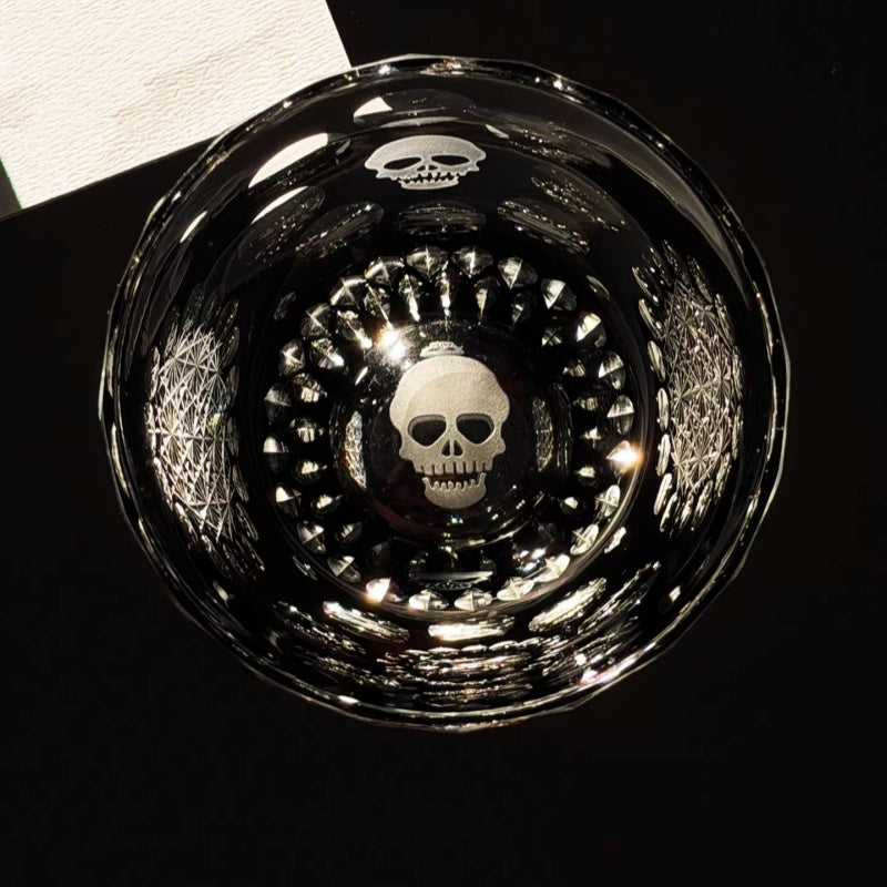 Skull - Dark style whiskey glass