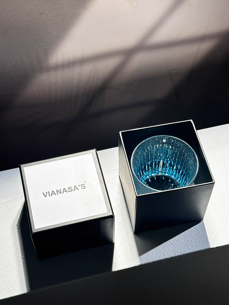 VIANASA'S Northern Lights Edo Kiriko Crystal Whiskey Glass GoGlassCup