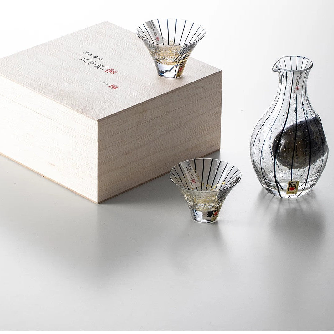 Toyo-Sasaki Kurotama Gold Foil Cold Sake Set