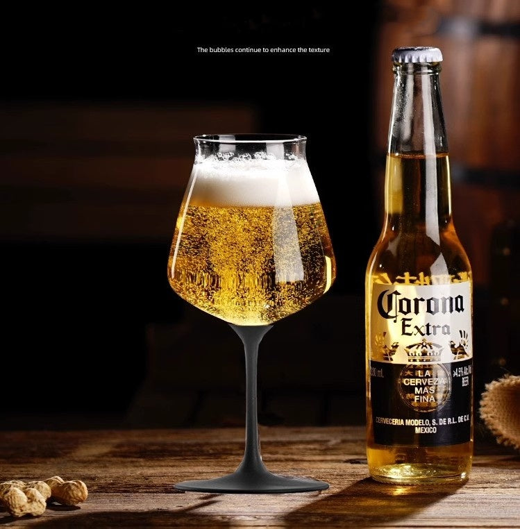 EISCH Frosted Black Rod Beer Glass - Goglasscup