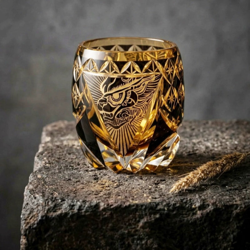 Heritage Collection Edo Kiriko Azure Dragon Whisky Glass