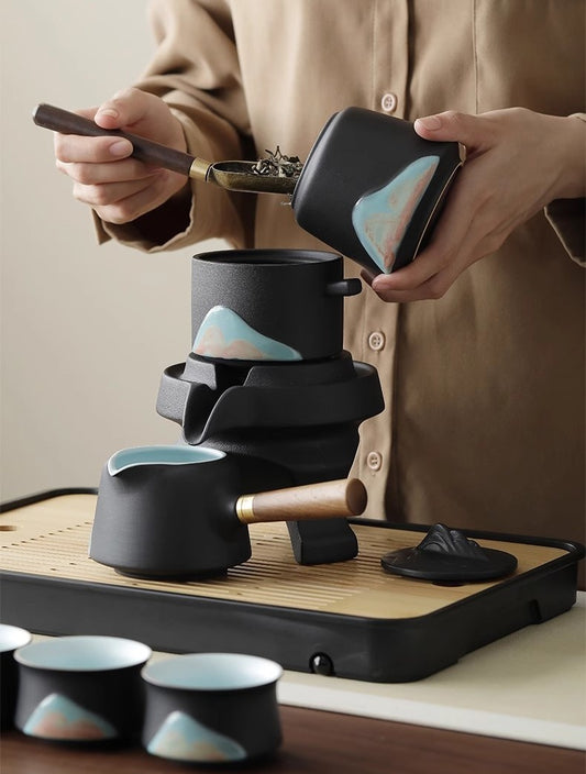 GOGLASSCUP Forbidden City Cultural Creativity Distant Hills Automatic kungfu Tea Set - Goglasscup