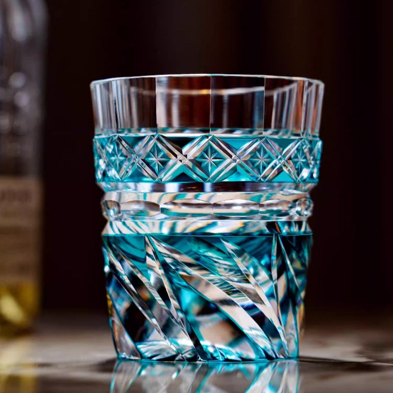 GOGLASSCUP Valley of the Wind Hand carved Edo Kiriko Glasses - Goglasscup