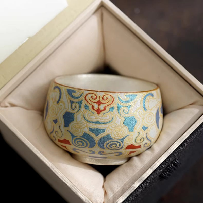 DunHuang Gilded Silver Master Tea Cups