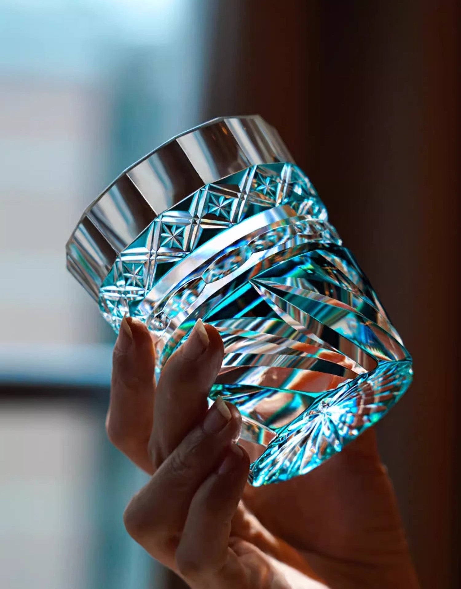 GOGLASSCUP Valley of the Wind Hand carved Edo Kiriko Glasses - Goglasscup