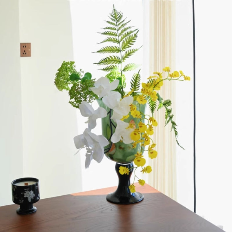 Goglasscup Glazed Wide Mouth Glass Vase