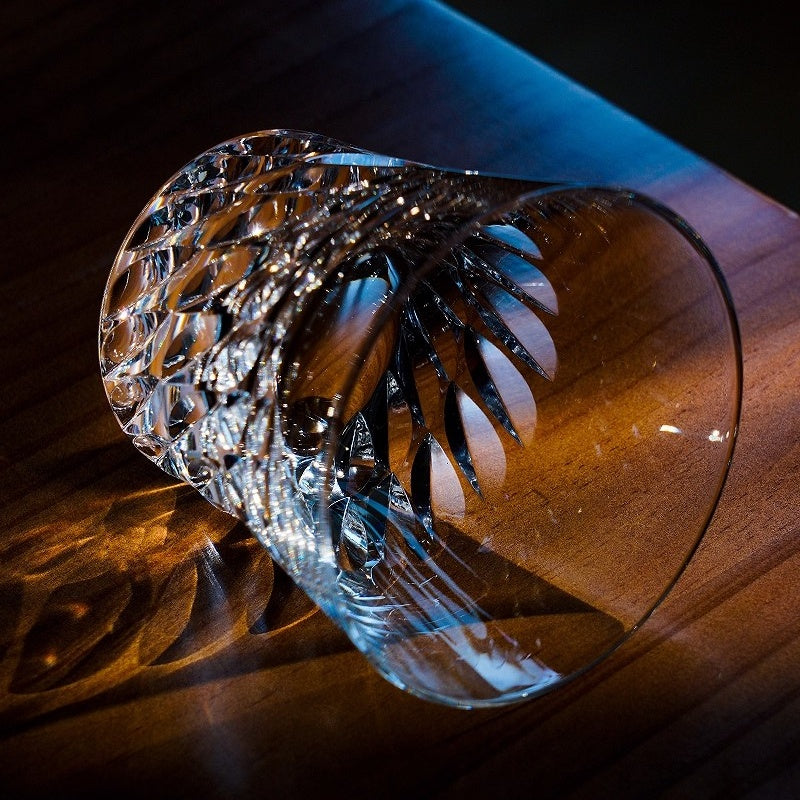 Japanese Thick-Bottomed Crystal Wine Glass | Mount Fuji + Ice Crystal + Angel Wings + Sharp Edge