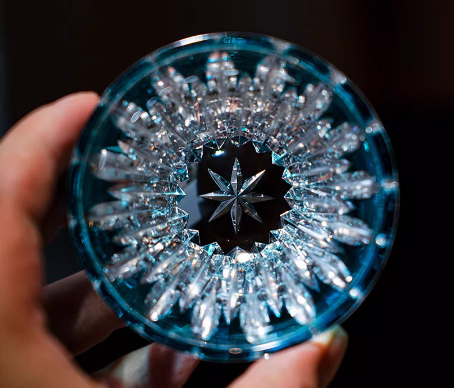 Edo Kiriko Crystal Lotus Sake Glasses