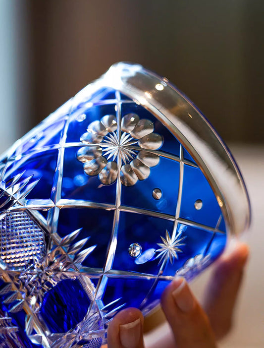 GOGLASSCUP Retro Flower Cage Kiriko Glasses - Goglasscup