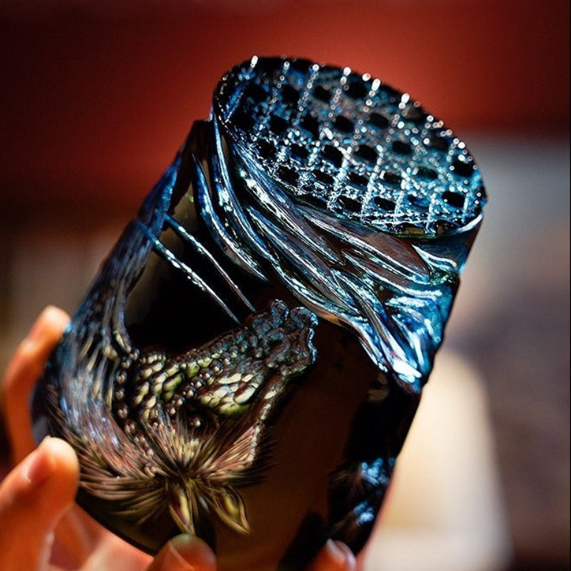 Edo Kiriko Handcrafted Tanma Whisky Glass With Wooden Box