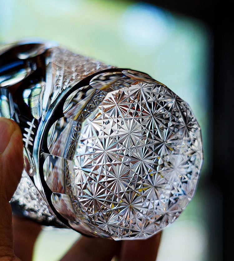 GOGLASSCUP Japanese Edo Kiriko Skull Glass - Goglasscup