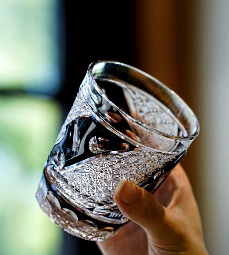 GOGLASSCUP Japanese Edo Kiriko Skull Glass - Goglasscup