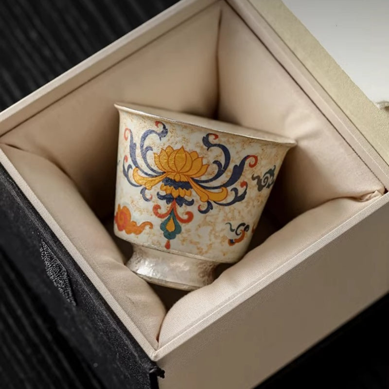 DunHuang Gilded Silver Master Tea Cups