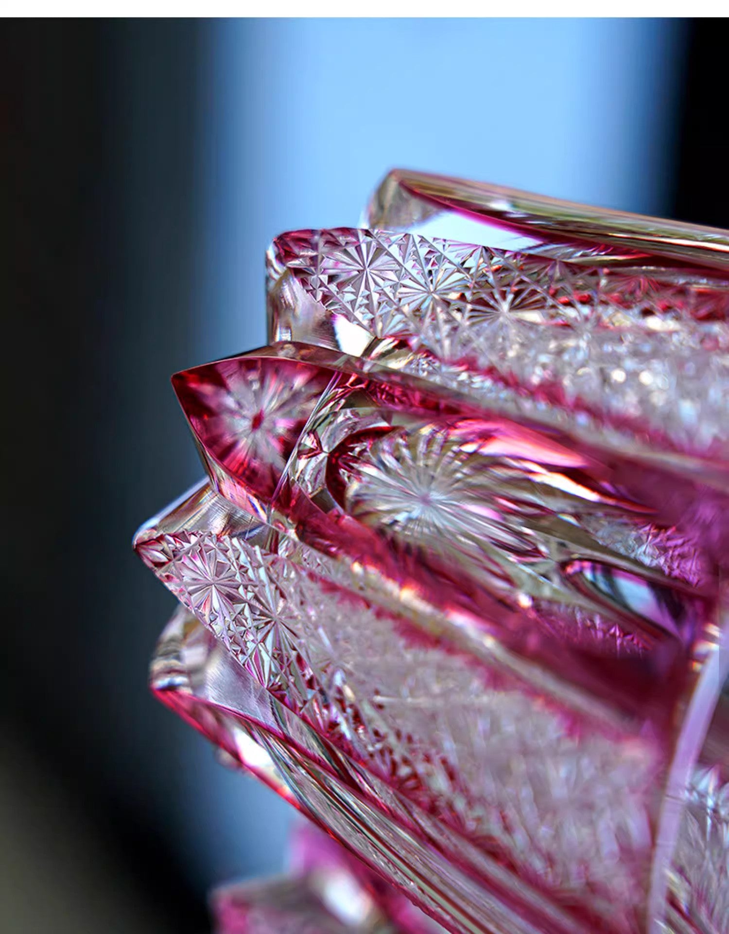 GoGlassCup Crimson Flame Edo Kiriko Whiskey Glass - Goglasscup