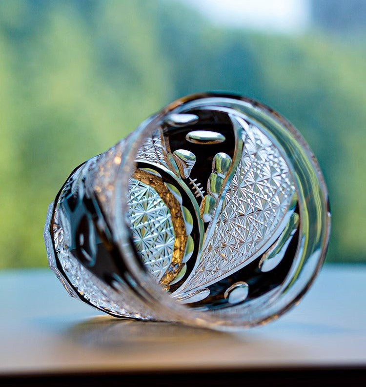 GOGLASSCUP Japanese Edo Kiriko Skull Glass - Goglasscup