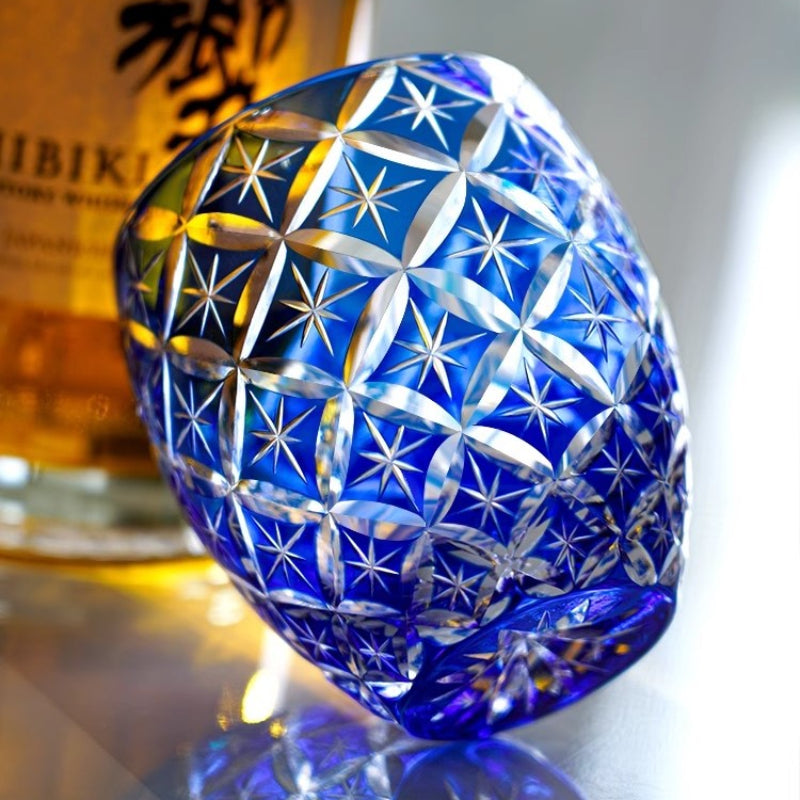 GOGLASSCUP Violet Japanese Edo Kiriko Glasses - Goglasscup