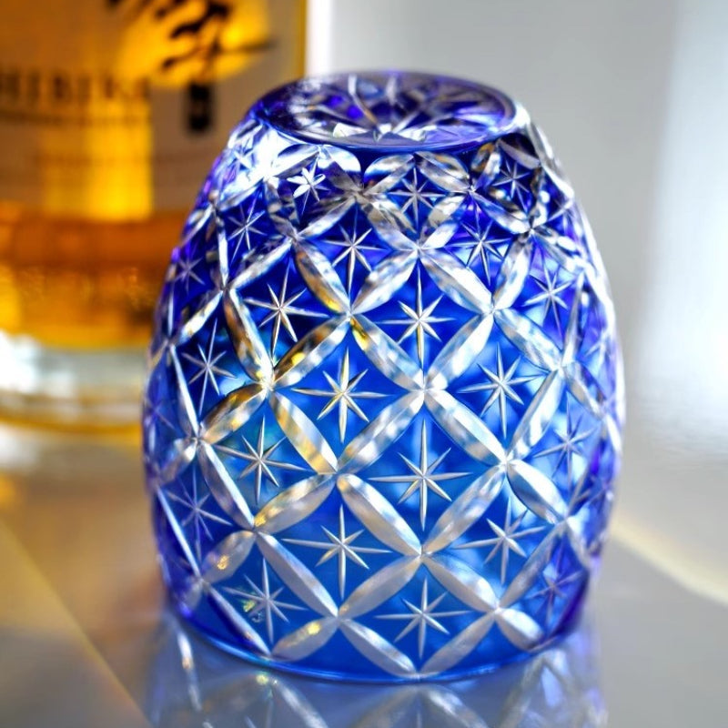 GOGLASSCUP Violet Japanese Edo Kiriko Glasses - Goglasscup