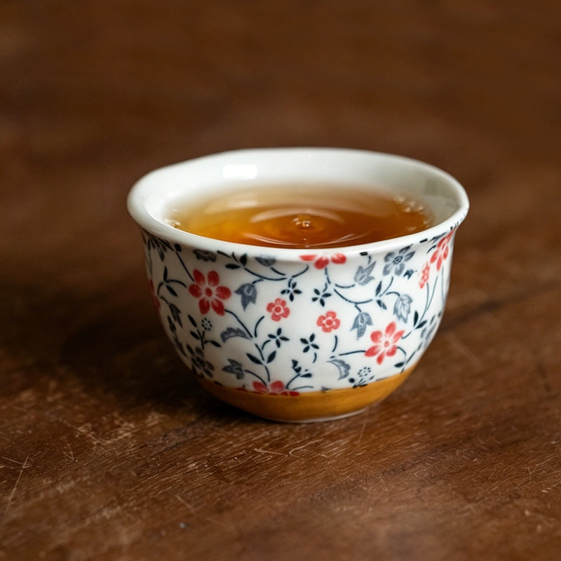 Hatsuichi Mino Ware Usuzakura Ceramic Teacup Set of Five