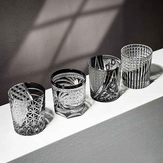 VIANASA'S Dark Collection Edo Kiriko Whiskey Glass - Goglasscup