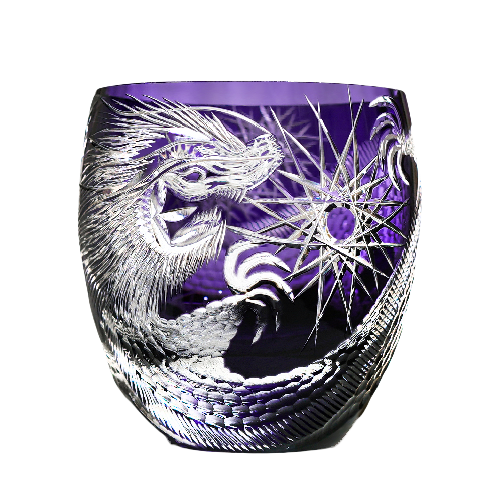 GOGLASSCUP Twilight Purple Dragon Whiskey Glass - Goglasscup