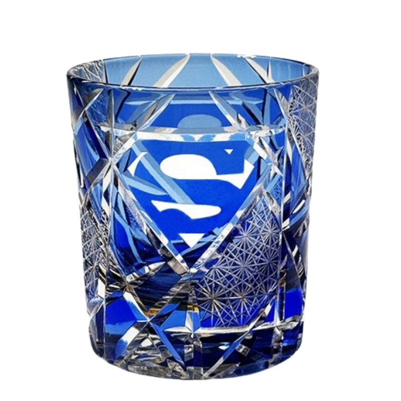 Superman Returns Edo Kiriko Whiskey Glass
