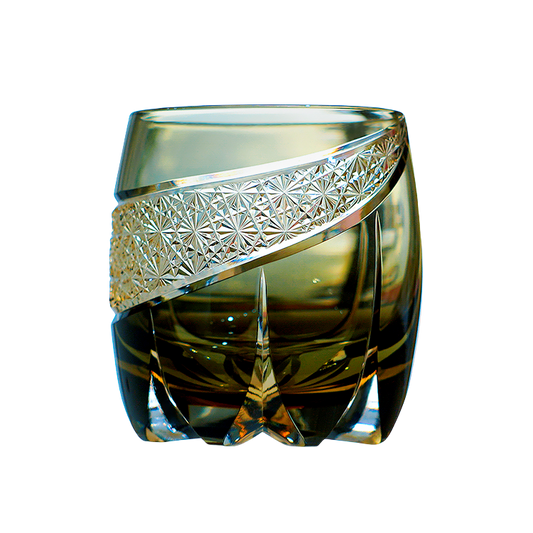 GOGLASSCUP Lightning Edo Kiriko Whiskey Glass GoGlassCup