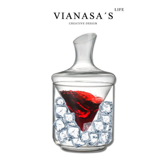 VIANASA'S Bevel Iced Wine Decanter(Mulled wine is available) - Goglasscup