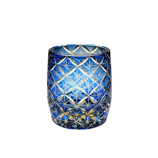 VIANASA'S Blue Starry Sky Edo Kiriko Whiskey Glass - Goglasscup