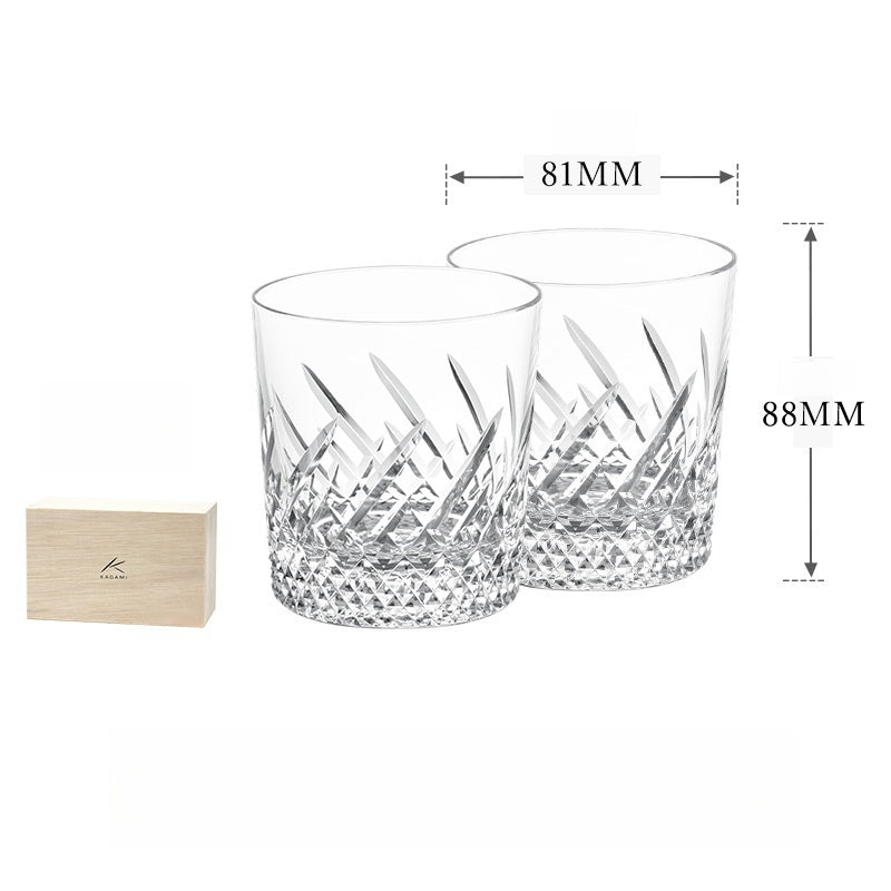 KAGAMI Edo Kiriko Whiskey Glass Twill GoGlassCup