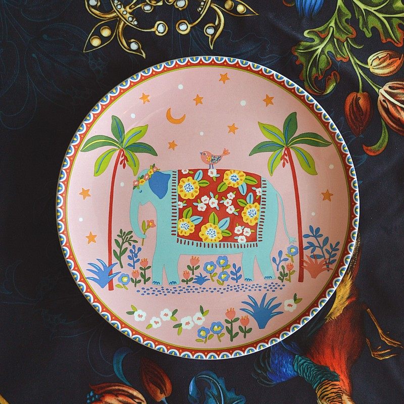 Nordic Countryside Underglaze Ceramic Dinner Plate